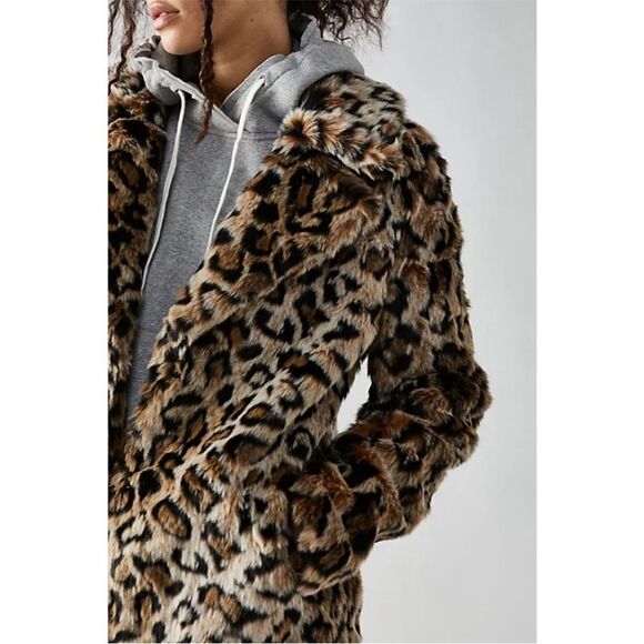 NWT Free People Lola Leopard Blazer / Beige Leopard - Picture 8 of 15